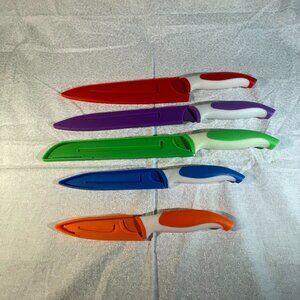 Eat Neat 5 Piece Knife Set Serrated Paring Carving Grip Handle Cutlery (137)